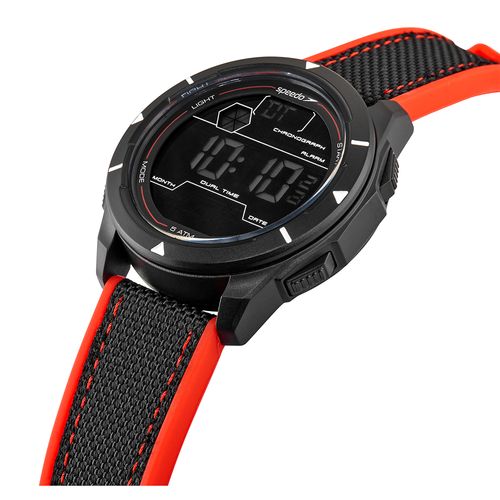 Relógio Masculino Speedo Anadigi Preto e Vermelho