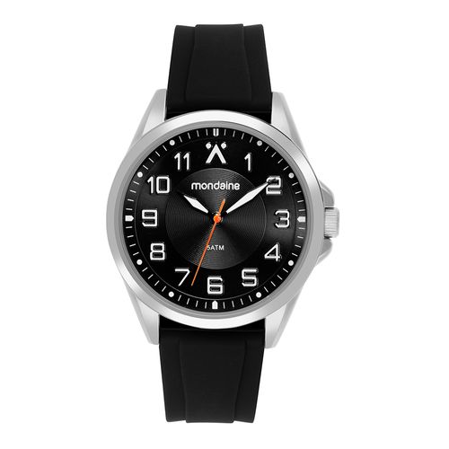 Relógio Masculino Preto Minimalista Silicone