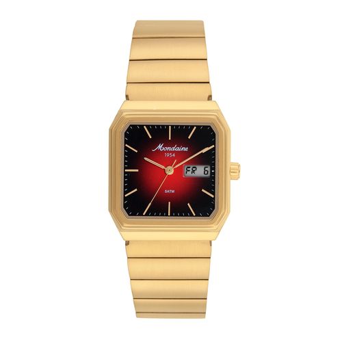 Relógio Masculino Dourado 70 Anos Anadigi Aço