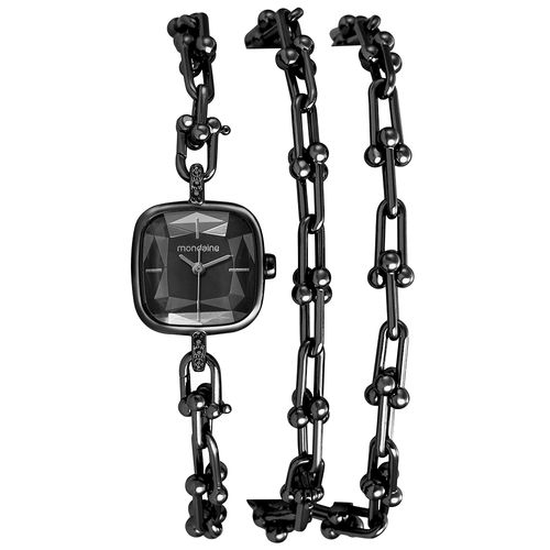 Relógio Feminino My Way Corrente Versátil Preto