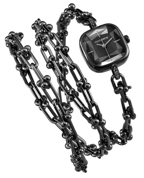 Relógio Feminino My Way Corrente Versátil Preto