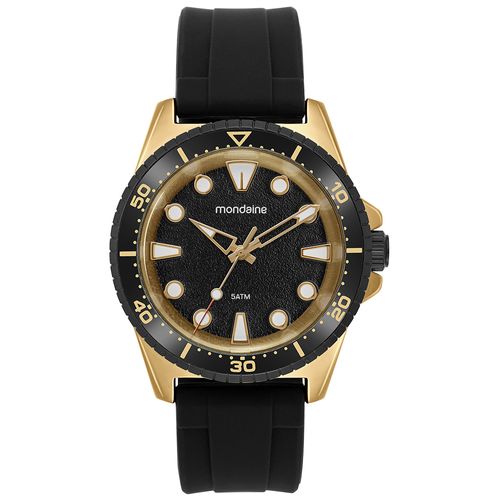 Relógio Masculino Preto Silicone Mostrador Preto