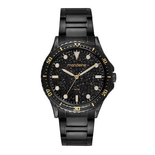 Kit Relógio Feminino Preto Elegante Aço Pulseira