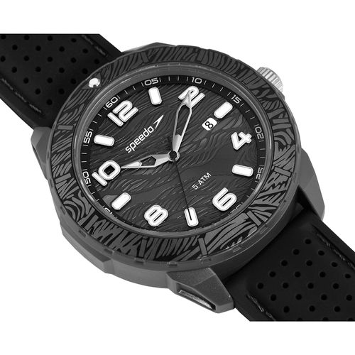 Relógio Masculino Speedo Analógico Preto 50mm Silicone