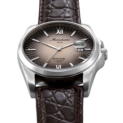 Relógio Automático Masculino Calendário Preto Couro