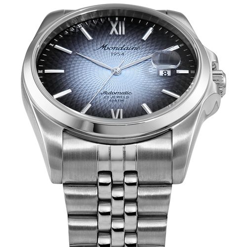 Relógio Automático Masculino Calendário Azul Aço