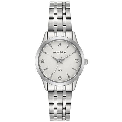 Relógio Feminino Prata Caixa Pequena Aço