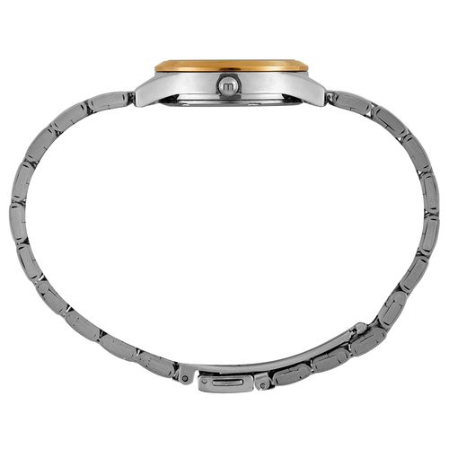 Relógio Feminino Bicolor Caixa Pequena Aço