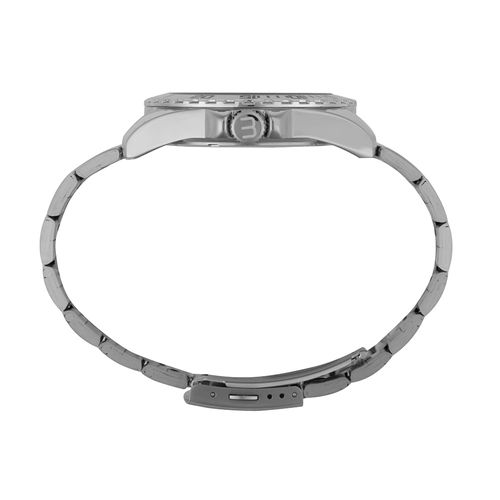 Relógio Masculino Prata Aço Index Prata