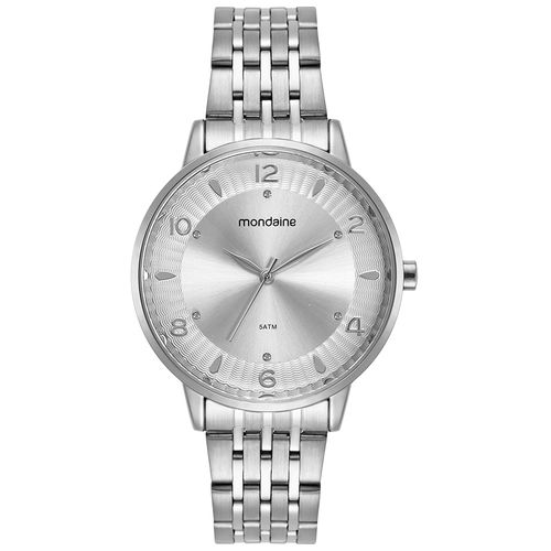 Relógio Feminino Prata Aço Clássico