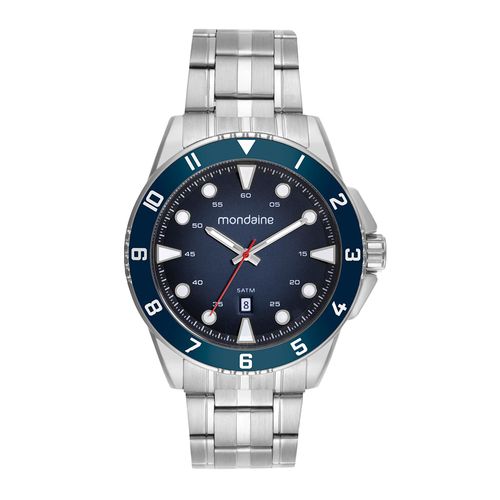 Relógio Masculino Caixa Robusta Calendário Aço