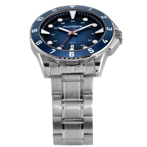 Relógio Masculino Caixa Robusta Calendário Aço