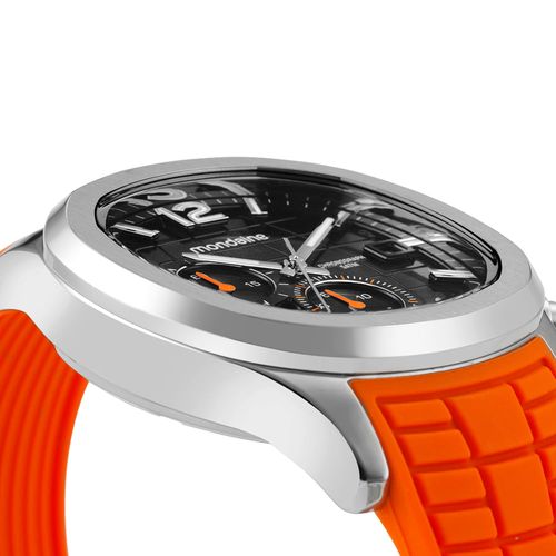 Relógio Masculino Quadrado Cronógrafo Laranja Fitting