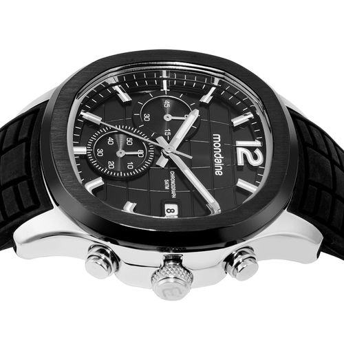 Relógio Masculino Quadrado Cronógrafo Preto Fitting