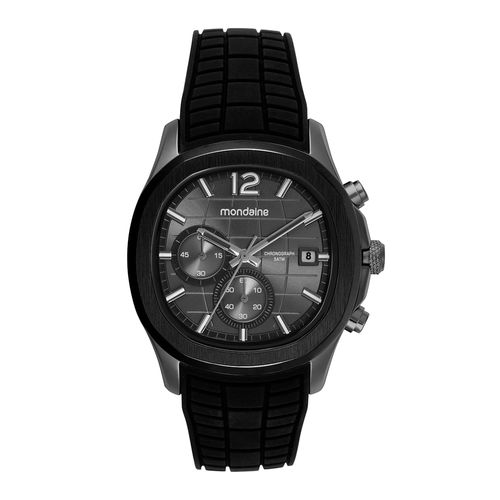 Relógio Masculino Quadrado Preto Cronógrafo Fitting