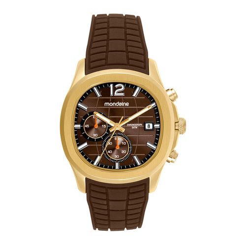 Relógio Masculino Quadrado Cronógrafo Marrom Fitting