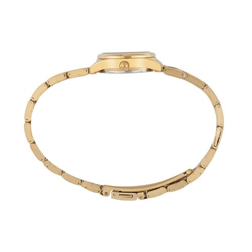 Relógio Feminino Dourado Aço Caixa Pequena