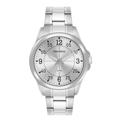 Relógio Masculino Prata Aço Analógico