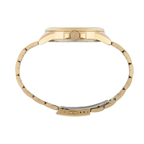 Relógio Masculino Dourado Aço Analógico