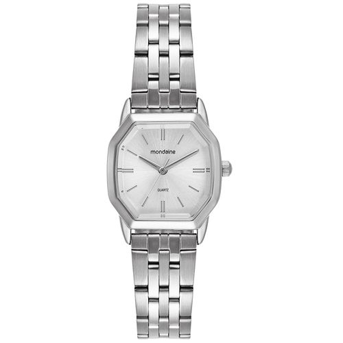 Relógio Feminino Quadrado Prata Minimalista Elegante