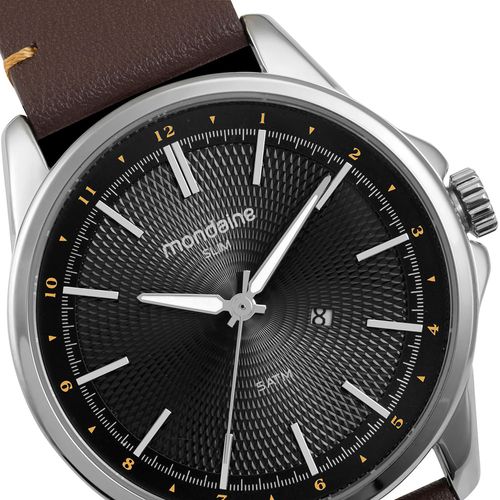 Relógio Masculino Mondaine Marrom Couro Analógico Calendário