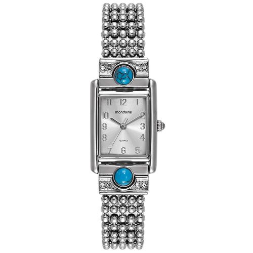Relógio Feminino Mondaine Prata Metal Quadrado