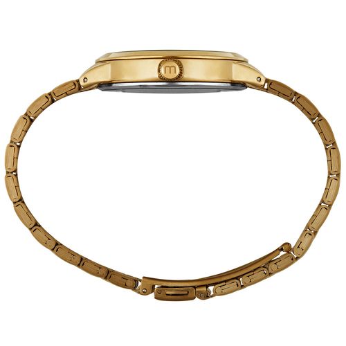 Relógio Feminino Dourado Aço Redondo Champagne