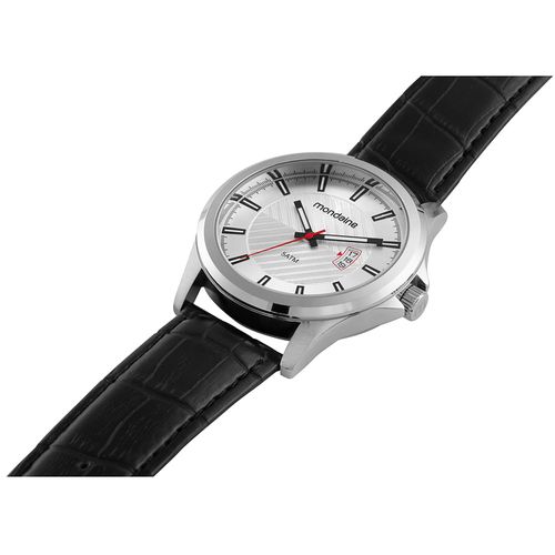 Relógio Masculino Social Visor Texturizado Prata