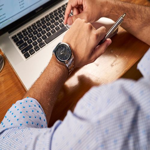 Relógio Masculino Casual Prata