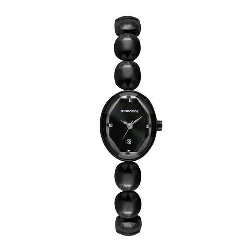 Relógio Feminino Analógico Oval Minimalista Preto