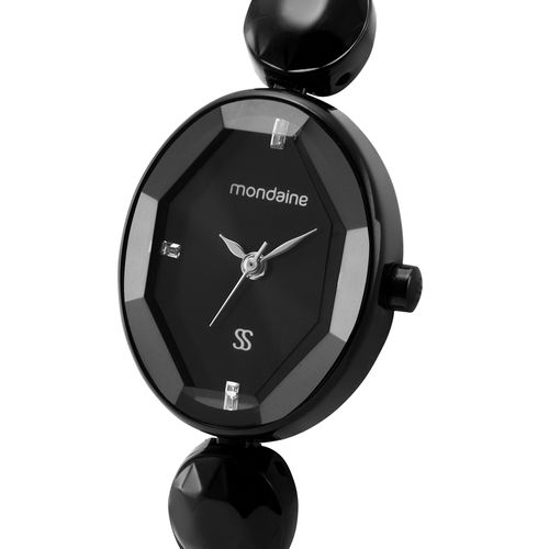 Relógio Feminino Analógico Oval Minimalista Preto