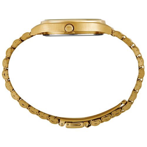 Relógio Masculino Analógico Dourado Mostrador Champagne