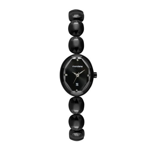 Relógio Feminino Analógico Oval Minimalista Preto
