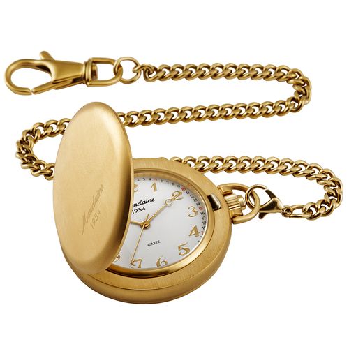 Relógio de Bolso Masculino Dourado com Abertura Automática