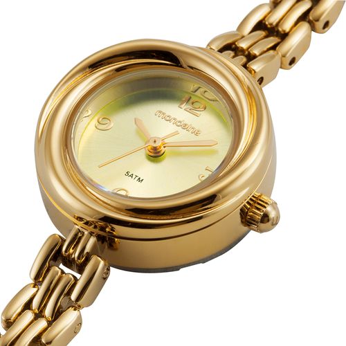 Relógio Feminino Dourado Estilo Vintage