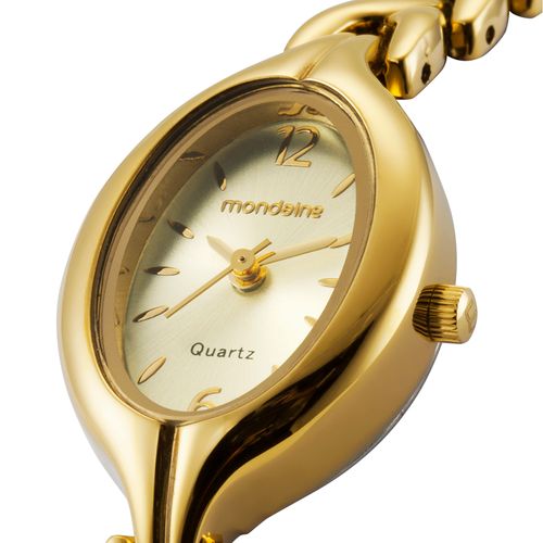 Relógio Feminino Dourado Vintage Oval