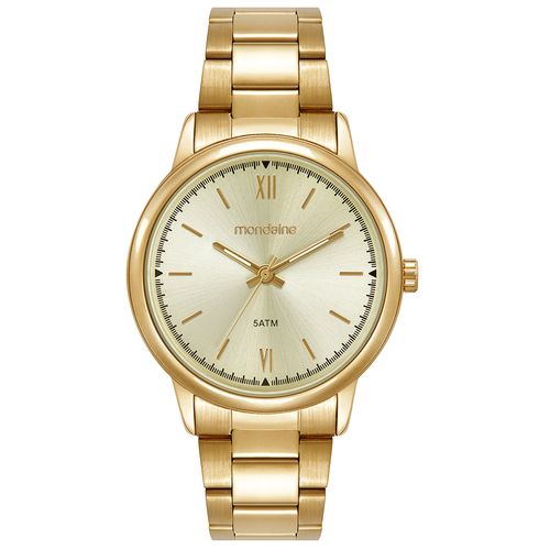Relógio Masculino Analógico Dourado Minimalista