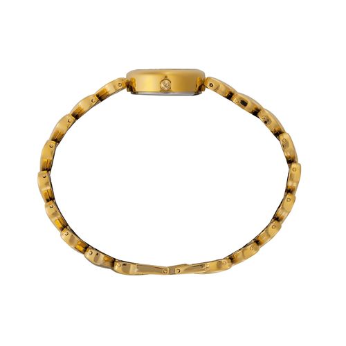 Relógio Feminino Dourado com Pulseira de Coração