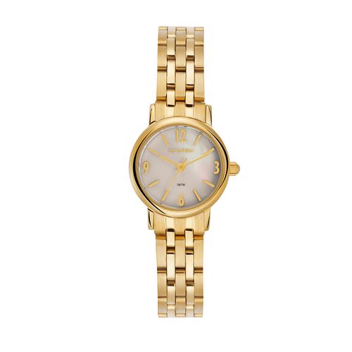 Relógio Feminino Dourado Aço com Madrepérola