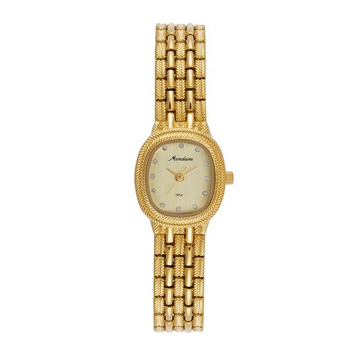Relógio Feminino Vintage Dourado com Cristais