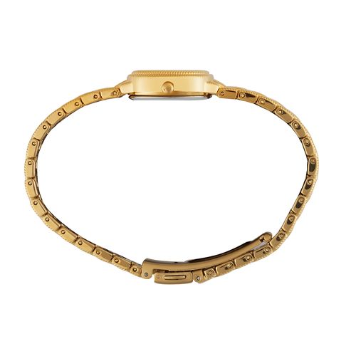 Relógio Feminino Vintage Dourado com Cristais