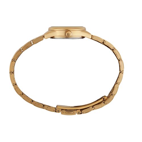 Relógio Feminino Dourado Cristais Baguete