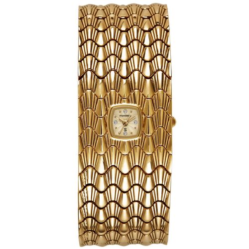 Relógio Bracelete Feminino Analógico Retangular Dourado
