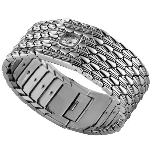 Relógio Bracelete Feminino Analógico Retangular Prata