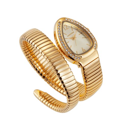 Relógio Feminino Serpens Dourado Pulseira Dupla