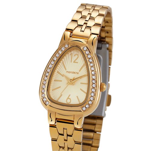 Relógio Feminino Serpens Dourado com Cristais