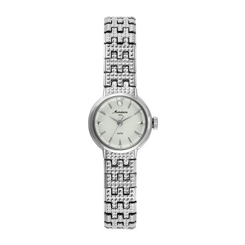 Relógio Feminino Vintage Cristais Prata