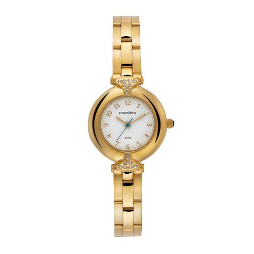 Relógio Feminino Cristais Dourado