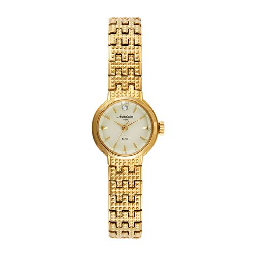 Relógio Feminino Vintage Cristais Dourado