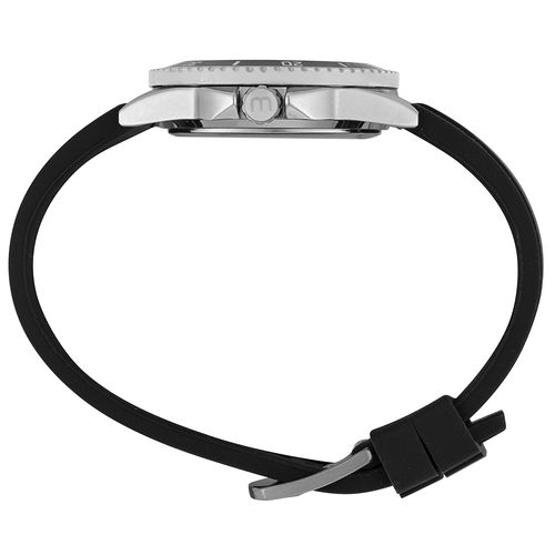 Relógio Masculino Bisel Preto Pulseira em Silicone